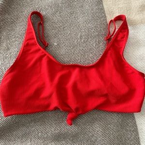 Frankies Greer Red Bikini Top